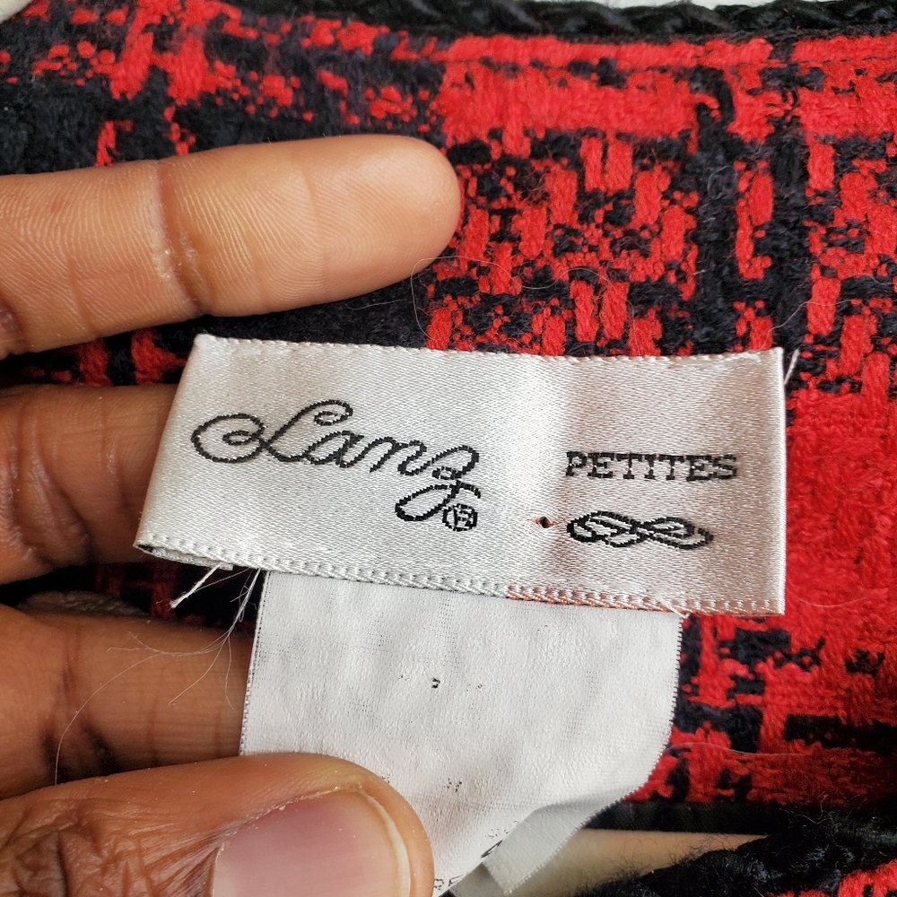 Lanz Petite Small Checkered Jacket - image 7